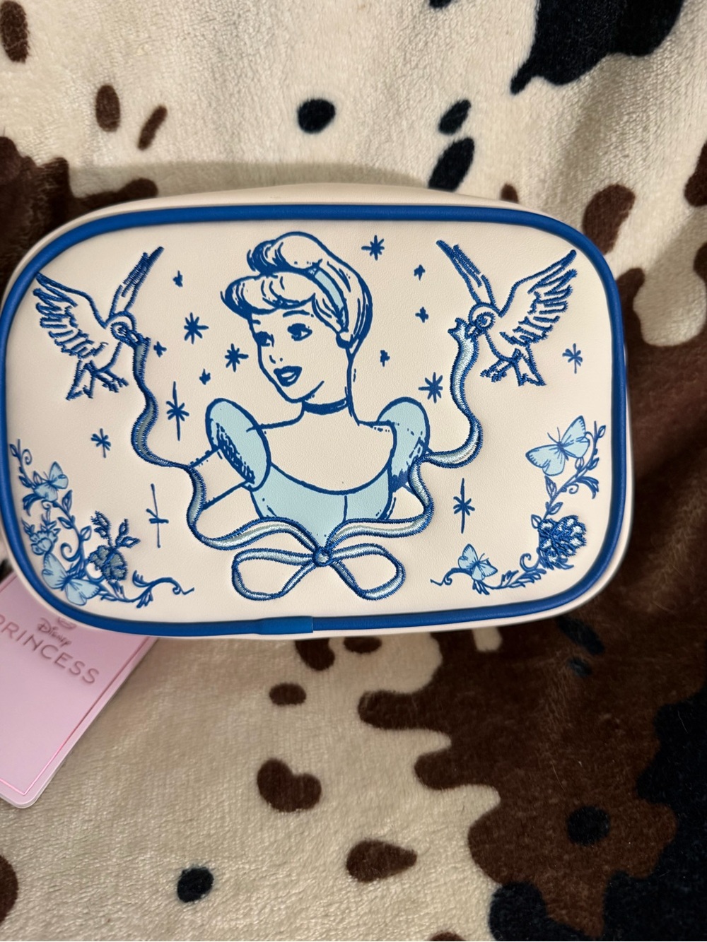 Loungefly Blue and White Cinderella Cosmetic Pouch